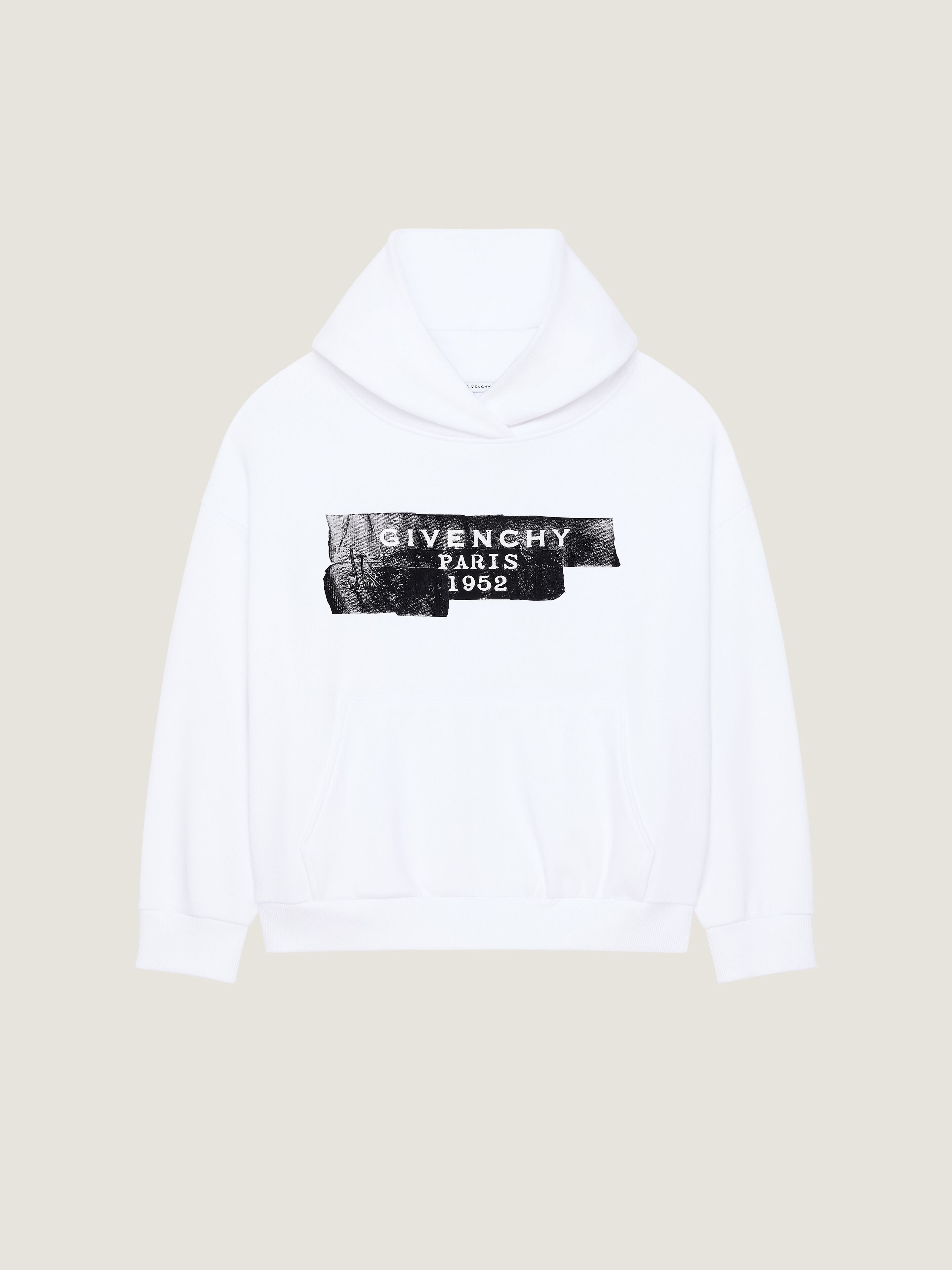 Hoodie sweatshirt in fleece with GIVENCHY Tape print